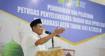 Wagub Buka Diklat PPIH Kloter Embarkasi Aceh