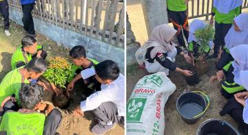 Mahasiswa KKN Unimal Gelar Gerakan Sekolah Hijau