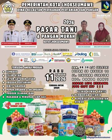 Perkenalkan Produk Lokal, Pemko Lhokseumawe Gelar Pasar Tani