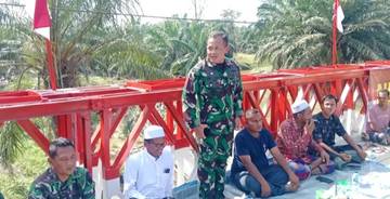 Jembatan Bailey Desa Matang Serdang Kini Telah Bisa Dilalui