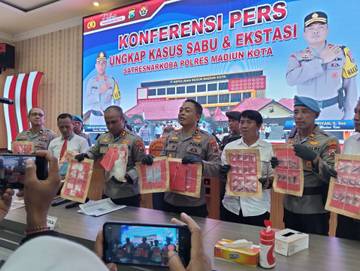Polres Madiun Kota Gagalkan Peredaran 1 Kg Sabu dan 243 Ekstasi