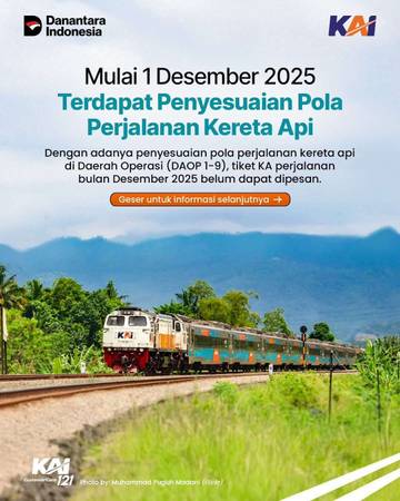 Tingkatkan Efisiensi, PT KAI Lakukan Penyesuaian Jadwal 