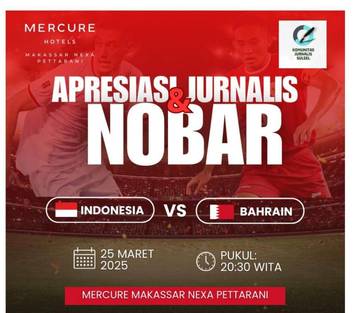 Nobar Indonesia Vs Bahrain, KJS Gelar Apresiasi Media