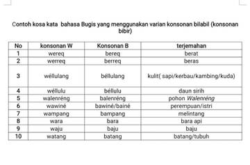 Mengenal Dua Konsonan dalam Kosakata Bahasa Bugis