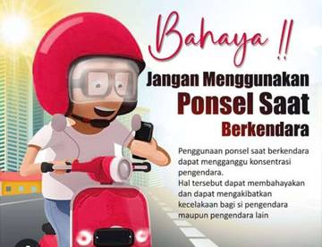 Nekat Berkendara Sambil Main Handphone Terancam Sanksi Denda
