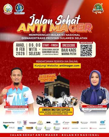 Bulan K3 Nasional, Pemprov Ajak Masyarakat Ikut Jalan Sehat Anti Mager