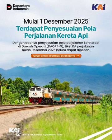KAI Lakukan Penyesuaian Jadwal dan Pola Perjalanan KA