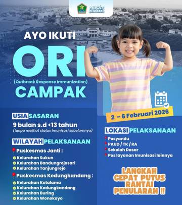 ORI Campak Digelar, Cegah Penularan di Malang