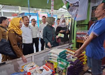 Bapanas dan Satgas Pangan Polresta Makota Sidak Pasar