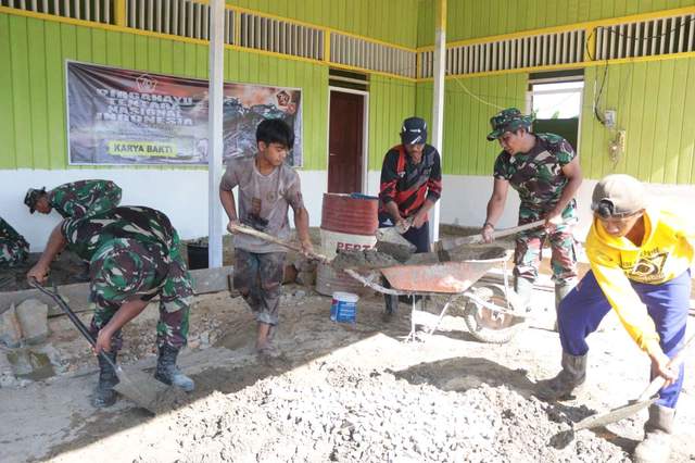Kodim 0910/Malinau Gelar Karya Bakti HUT TNI Ke-79 Tahun Ini