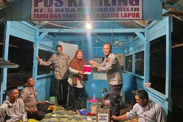 Intensifkan Pengamanan Lingkungan, Satbinmad Polres Malinau Kunjungi Poskamling