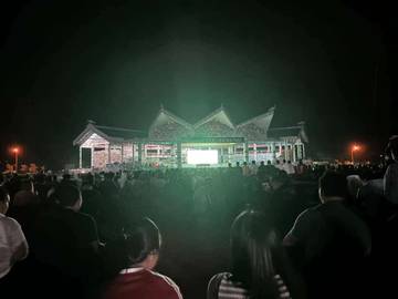 Masyarakat Malinau Nobar Indonesia Vs China 