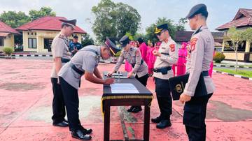 Sertijab, Sembilan Pejabat Baru di Polres Malinau