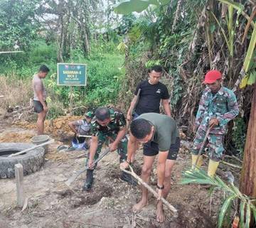 Wujudkan Hunian Sehat, MCK Warga Dibangun Satgas TMMD 