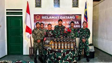 Periksa Pelintas, Satgas Posgapma Long Lidang Temukan Miras 