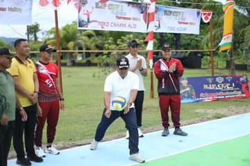 PemkabApresiasi Yonif Selenggarakan Turnamen Volly-CUp 1 Open