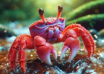 Makan Teman Sendiri, Kepiting Merah yang Emosional