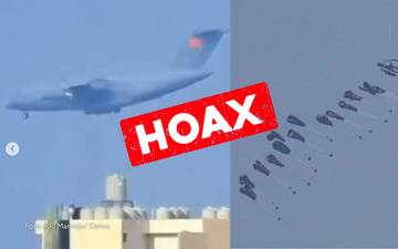 Viral Video Pesawat Cina Bantu Gaza Ternyata Hoaks