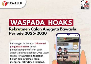 Bawaslu Tegaskan Rekrutmen Anggota Masih Belum Dibuka