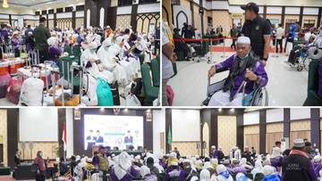 Jemaah Haji Kloter 11 Sulbar Tiba di Embarkasi 
