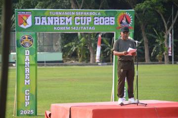 Turnamen Danrem CUP I 2025 Meriahkan Silaturahmi Warga
