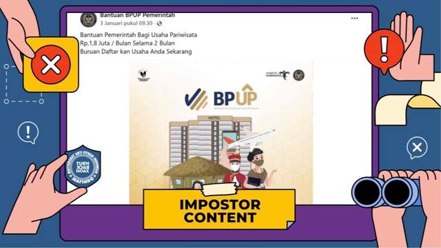 Hoaks Tautan Bantuan Pemerintah bagi Usaha Pariwisata