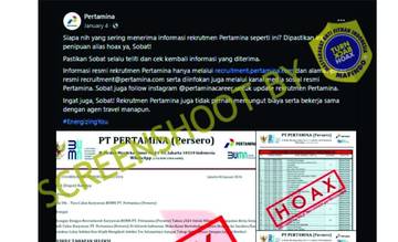 Hoaks Poster Lowongan Kerja Pertamina Juni 2024