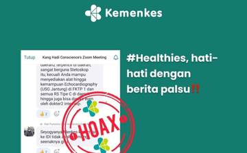 Hoaks Pesan Obrolan Dalam Grup Mengatasnamakan Menteri Kesehatan