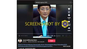 Hoaks Menteri Agama Nasaruddin Umar Bagi-bagi Bantuan