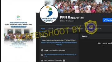 Hoaks Informasi dari Akun Facebook PPN Bappenas
