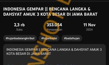 Hoaks Bencana Langka dan Dahsyat di Jawa Barat