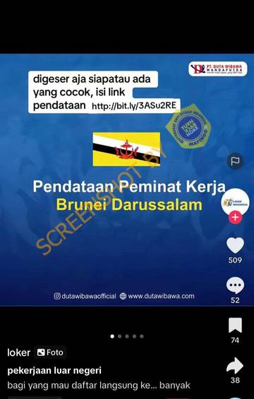 Hoaks Loker di Brunei Darussalam