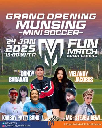 Munsing Lapangan Mini Soccer Pertama di Kota Manado 