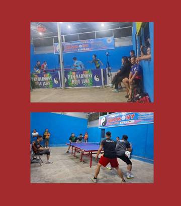 Pertandingan Tenis Meja Ganda Campuran Dalam Rangkah Imlek 