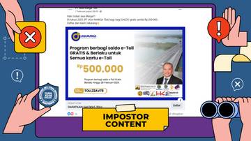 Hoaks Saldo kartu E-Toll Gratis