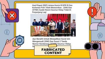 Hoaks SiM dan STNK Berlaku Seumur Hidup