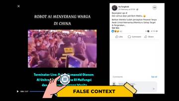 Hoaks Robot AI Menyerang warga di China