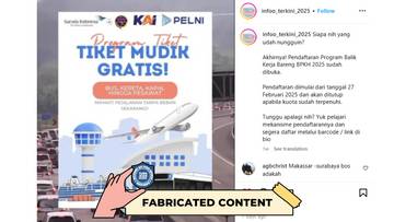 Hoaks Tautan Pendaftaran Program Mudik Gratis