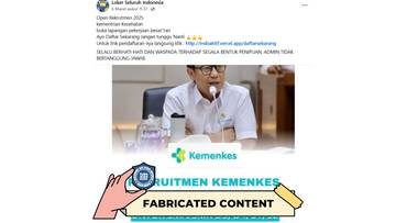 Hoaks Tautan Rekrutmen Kementrian Kesehatan