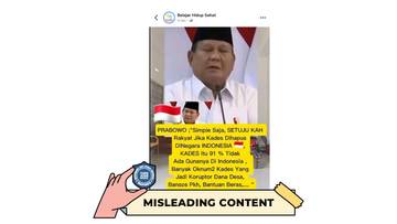 Hoaks Prabowo Bakal Hapus Jabatan Kepala Desa