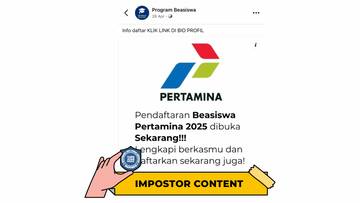 Hoaks Tautan Pendaftaran Beasiswa Pertamina