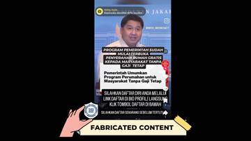 Hoaks Tautan Pendaftaran Program Rumah Gratis dari Pemerintah