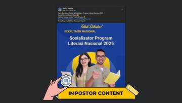 Hoaks Tautan Pendaftaran Rekrutmen Program Literasi Nasional