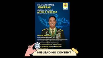 Hoaks Andika Perkasa Jadi Direktur Utama PLN