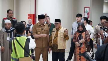 Kakanwil Bersama Wawali Manado Sambut Jemaah Haji Sulut