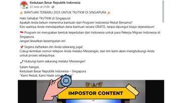 Hoaks Pendaftaran Bantuan untuk Pekerja Migran