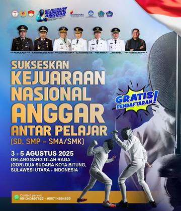 Bitung Tuan Rumah Kejurnas Anggar Antar Pelajar 2025