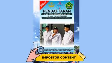 Hoaks Tautan Pendaftaran CPNS Kemenag 2025