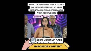 Hoaks Sri Mulyani Umumkan Pemutihan Pinjol dari OJK