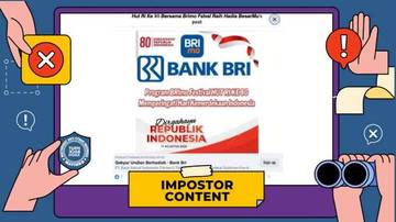 Hoaks Tautan Gebyar Undian BRI Edisi HUT RI